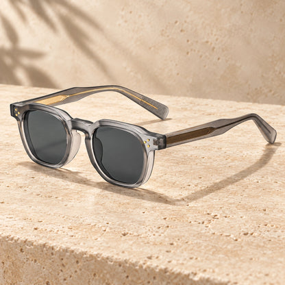 sunglasses — Noah square eyewear in Grey one complete pair shown a single photograph, front — view 12