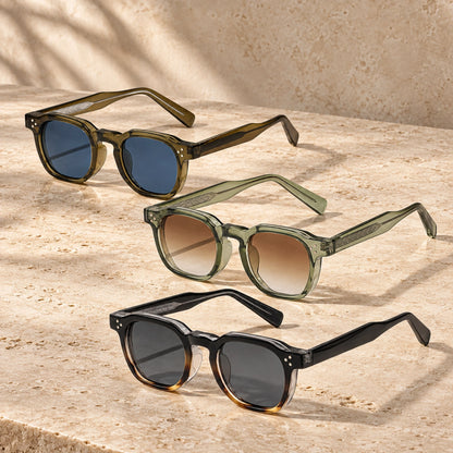 sunglasses — Noah square eyewear in 3 pack Olive Blue + Sage Brown + Black Amber, complete pairs shown a single — view 14