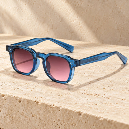 sunglasses — Noah square eyewear in Blue Pink Gradient, one complete pair shown a single photograph, front — view 15