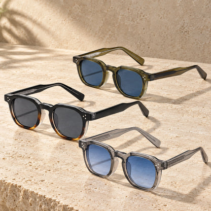sunglasses — Noah square eyewear in 3 pack Olive Blue + Black Amber + Grey complete pairs shown a single — view 18