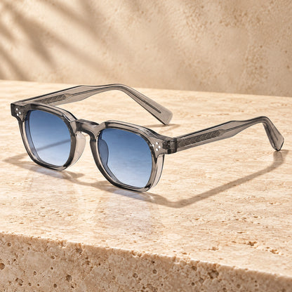 sunglasses — Noah square eyewear in Grey Blue Gradient, one complete pair shown a single photograph, front — view 2