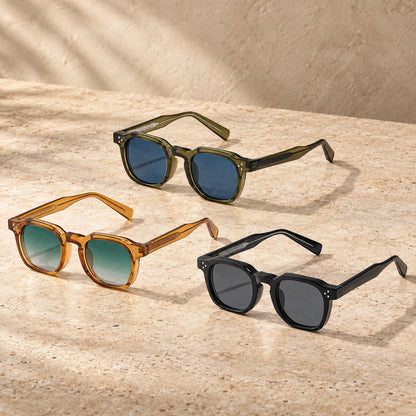 sunglasses — Noah square eyewear in 3 pack Olive Blue + Amber Green + Black Grey, complete pairs shown a single — view 24