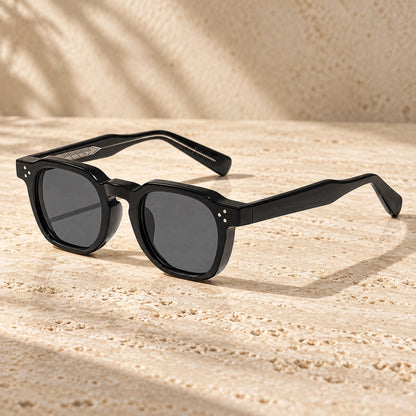 sunglasses — Noah square eyewear in Black Grey, one complete pair shown a single photograph, front — view 4