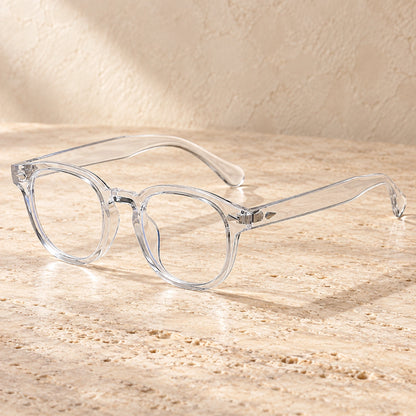 sunglasses — Jack rounded square eyewear in Clear complete pair shown individually, front — view 7